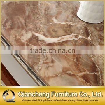 Fashion Wooden Led tv Stand Furniture With Showcase Marble Top photo-4