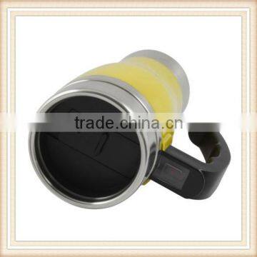 Stainless Lazy Self Stirring Mug Auto Mixing Tea Coffee Cup Home Gifts Yellow photo-4