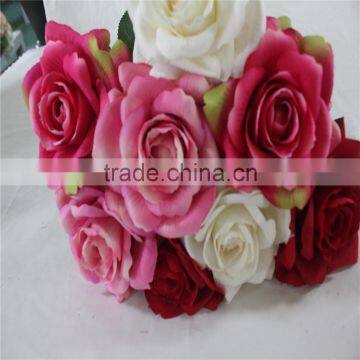 Making Flower Silk Rose Artificial Rose Big Rose Flower photo-3