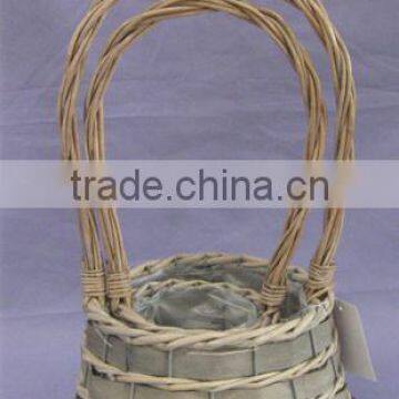 Keystone Shaped Wicker Garden Basket