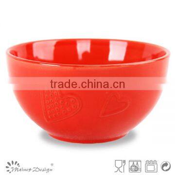 16pcs Embossed Heart Design Ceramic Stoneware Dinnerware Set photo-3