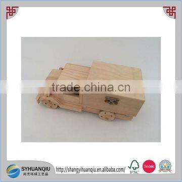 Handmade Decorative Wooden Truck Toy Moeny Box photo-2