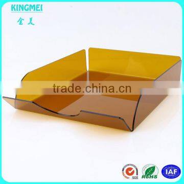 Desk Top Fluorescent Orange Acrylic Jewelry Trays, Beer Display Holder, Document Storage Stand photo-2