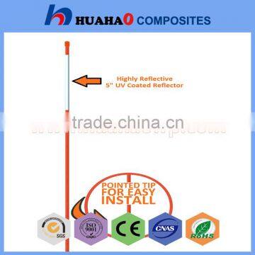 Hot Sale High Strength UV Resistant Snow Plastic Stakes With Cap and Reflective Tape photo-3