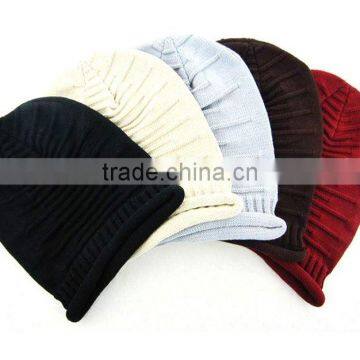 Cheap Knitting Wool Hip Hop Women Winter Knitted Beanie Hat photo-2