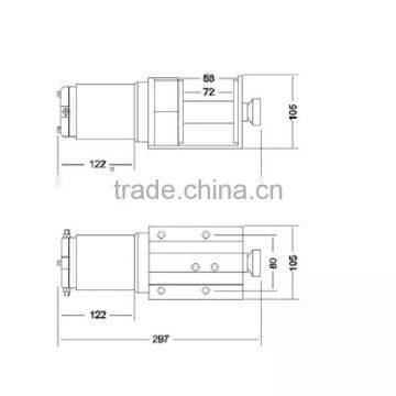 Portable 12v Electric Worm Gear Winch Of 3000LBS For Pulling photo-2