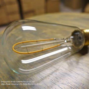 LED Edison Bulb ST64 Curved Vintage Style 2w equivalent fully dimmable