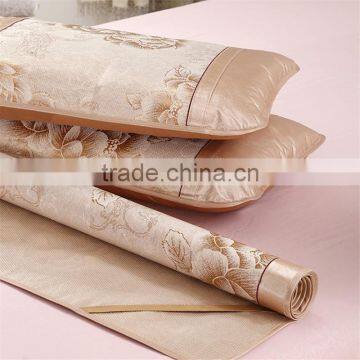 2016New QueenFull Size Bedding Mat Kit Ice Silk Three Piece Set Viscose Fiber Mat Folding Thick Rattan Mat 4color Mattress Cover photo-6