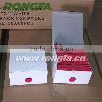 5mm x 4 Inch Biodegradable Colored Paper Wire Twist Ties photo-2