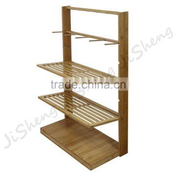 2017 factory promotional price 3-tier utility bamboo shoe rack