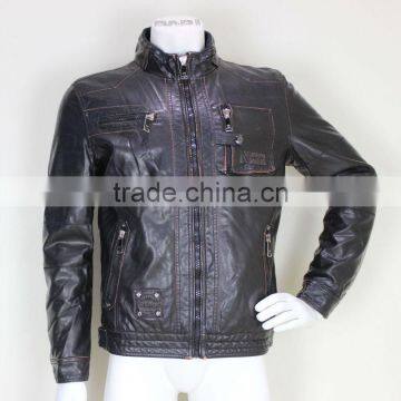 Plus Size Mens Fashion Studded PU Leather Jackets