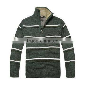 100% cashmere men's stripes pullover sweater