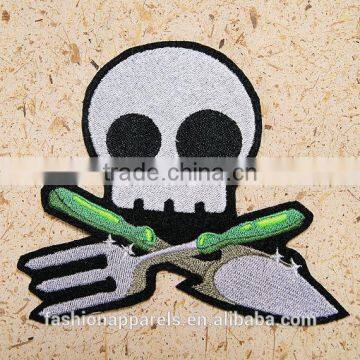 Custom High Quality Embroidered Creative Skulls Patch for Clothes Embroidery Patch Made in China Choose Size/color photo-5