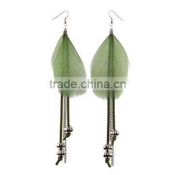 Funky Feather Earrings,jewelry Feather Charm Pendant Earrings,long Feather Accessories Earrings photo-4