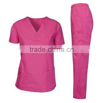 Good Quality 65polyester 35cotton Nurse Scrub Suit Blue Scrub Uniform photo-6