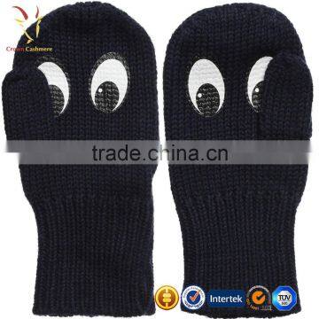 Cheap Winter Black Cashmere Fingerless Gloves UK photo-3