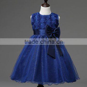 C5#Kids Infant Girls Flower Petals Dress Children Toddler Elegant Dress Pageant Wedding Formal Party Dress photo-6