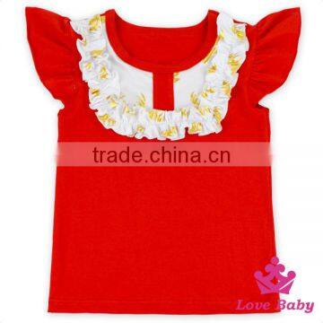 Baby Girls Flutter Sleeve Shirt Bulk Wholesale Kids Cotton Tank Tops Boutique Baby Girls Sleeveless Flutter Tees Girls Tank Tops