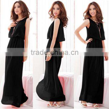 High Quality Long Elegant Chiffon Dress Seaside Beach Long Maxi Dress photo-4