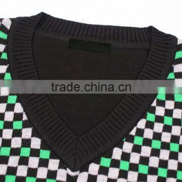 Green Mens Christmas Sweaters Vest photo-2