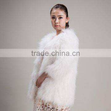 Myfur White Raccoon Fur Jacket Women Warm Winter Fur Jacket for Girls