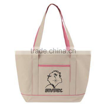 Boat Accent Tote Bag - Features a Full Top Zipper Closure, Front Open Pocket and Comes With Your Logo. photo-4