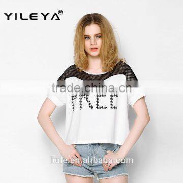 Latest High Fashion Summer Free Pattern Printed Ladies Black Foreign t Shirts, Ladies Cotton t Shirts, Overseas t Shirts photo-3