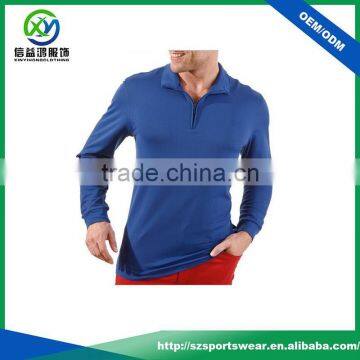 Fashion blue color high qaulity anti-UV dry fit comfort man sweater /hoodie /golf sweater