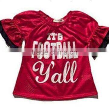 wholesale red baby summer clothes football t shirt design