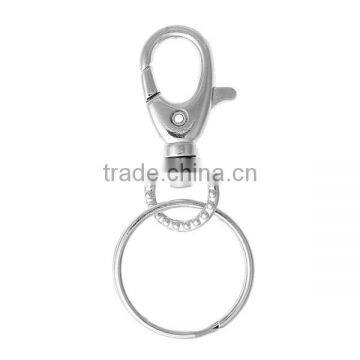 High Quality Silver Tone Metal Key Ring Lobster Swivel Clasp