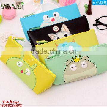 Wholesale Korean Logo Customs Novelty Cute Cartoon PU Pencil Bag Case photo-3