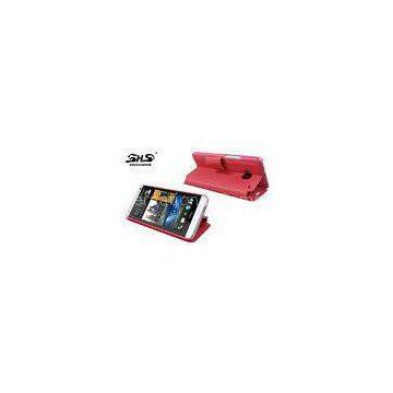 HTC One M7 PU Leather Cell Phone Cases With Card Slot Protective Cover