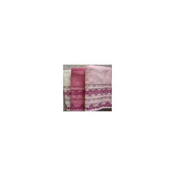 100% cotton jacquard borader bath towel