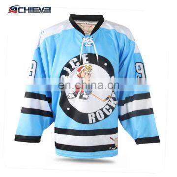 New design Ice sublimation printing victorious secret hockey jersey