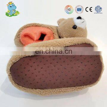 ICTI wholesale cute animal bear winter indoor boot shoes