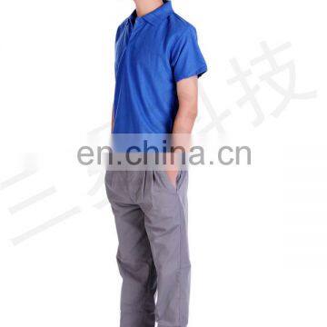 Work Industrial Uniform/Cheap Work Uniform Breathable Polo Shirts for Mens Slim Fit