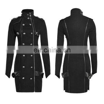 Punk Rave military uniform long sleeve standing collar dress Q-300