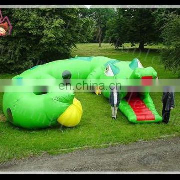 Children interesting air caterpillar course inflatable play tunnel