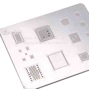 MJ 3D BGA Reballing Stencil Template For IPhone A8 A9 A10 Groove Tin Steel