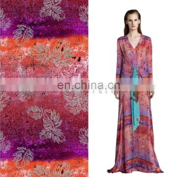 2014 New Style High-quality 50D Satin Chiffon Polyester Fabric With Digital Print