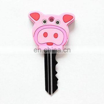 New arrived craft-Good quanlity eco-friendly soft pvc animal shape key cap for decoration