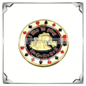 I like to play custom metal poker cards souvenir coin