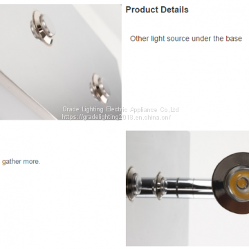 Chrome Indoor Bedside Led Wall Reading Lamps for Hotel/home With Double Light Wall Mounted Light photo-4