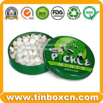 Round Metal Candy Tin Box for Sweets Sugars Confectionary Storage photo-5
