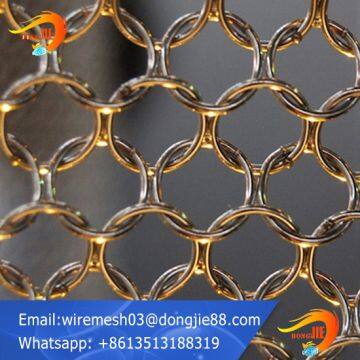 stainless steel Decorative ring metal mesh for partition wall