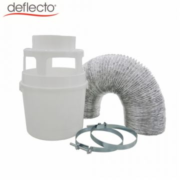 Ideal 4 inch White Tumble Dryer Venting Kit Lint Trap Kit for Clothes Dryer