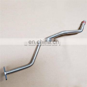 Engine ISDE ISBE QSB6.7 6D107 Turbocharger Oil Return Line Flexible Hose 3975076 photo-2