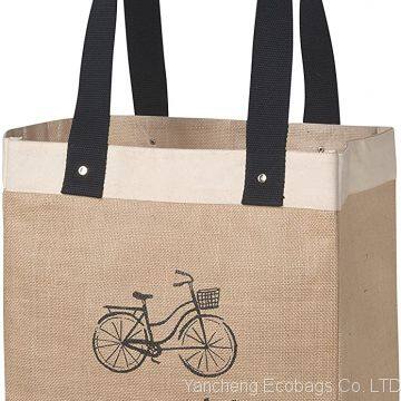 Now Designs Burlap Market Tote, Marche Print