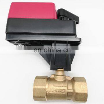 2 way brass 0-10VDC G2" DN50 8Nm ACDC24V proportional electric ball valve for HVAC