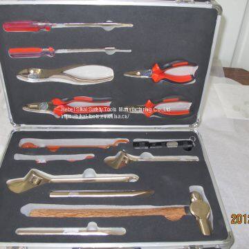 BeCu AlCu Anti Spark Hand Tools Set 18pcs for Oil Gas